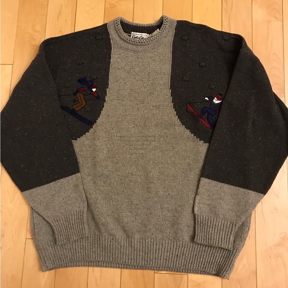 CARLO COLUCCI mens sweater Excellent condition! Sz XL US 50 wool blend embroider - Picture 3 of 11